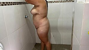 Hidden camera catches neighbor bathing touching herself