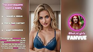 ai blonde babes tease in sexy blue lingerie collection