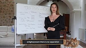 Tantric Sex Lesson from Milf Teacher with Real Jerk Off Instructions