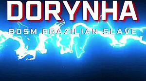 Ginger figging teases her anus for first-time sub training