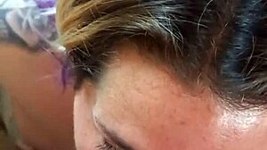 Damn i suck cock way too deep for my slutty friend!