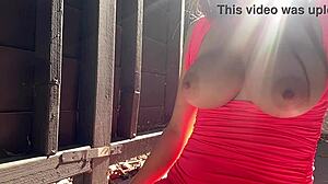 hey italian milf artemisia love bounce those huge outdoor tits for everyone watching