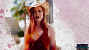 krystal kitten that southern redhead milf strips naked outdoors getting wet