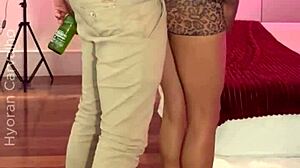 casada dá pra negão bbc após balada no pelo na frente do corno, bareback interracial creampie cuckold outdoor public