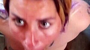 Damn i suck cock way too deep for my slutty friend!