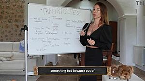 Tantric Sex Lesson from Milf Teacher with Real Jerk Off Instructions