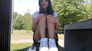 I love watching my girlfriend flash her pussy everywhere public