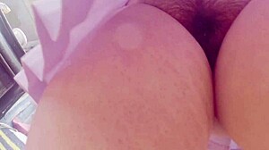 No panties upskirt secretary hunts deep anal from first guy