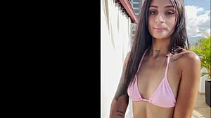 Breiny Zoe's skinny latina ass gaped wide by monster cock in casting creampie