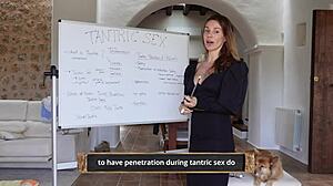 Tantric Sex Lesson from Milf Teacher with Real Jerk Off Instructions