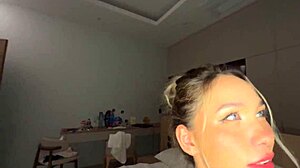 Hot skinny blonde with small natural tits gets fucked hard by mature friend