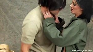 Classic Pornstar Milf Delivers Deep Arousing Sex Ending in Massive Face Cumshot Parody