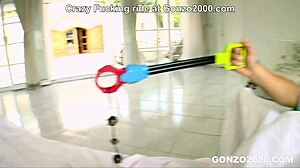 Gynecologists finger and speculum hairy pussy during gyno exam group fucking bent over