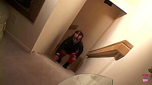 Blonde in lingerie sucks midget dick bbc group blowjob until cum covered everywhere 😍💦