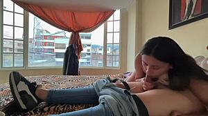 so horny i ripped off coworker's condom and took his cum deep in my pussy