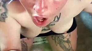 Damn i suck cock way too deep for my slutty friend!