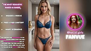 ai blonde babes tease in sexy blue lingerie collection