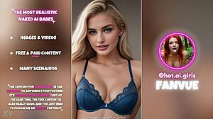 ai blonde babes tease in sexy blue lingerie collection