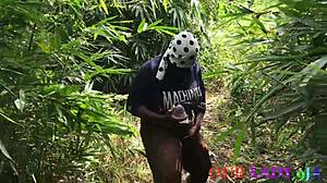 damn nigerian bbw housewife caught outdoors by vigilante fucked hard by bbc in african bush 🌳🍆