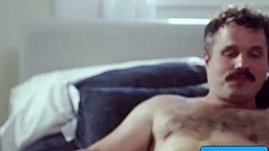 Sexy brunette milf with huge tits rides monster cock in black lingerie doggystyle