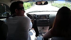 talia palmer peeks through glory hole sucking monster cock for facial cumshot