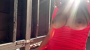 hey italian milf artemisia love bounce those huge outdoor tits for everyone watching