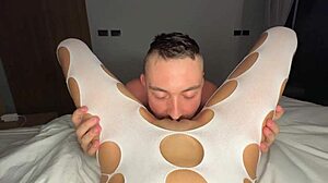 Hot skinny blonde with small natural tits gets fucked hard by mature friend