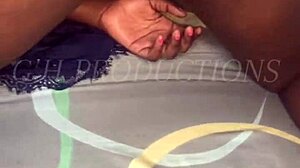 Three Explosive Cumshots Fill Her Creamy Tight Ebony Pussy