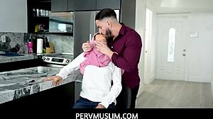 Pervmuslim Arab Hijab Student Paulina Ruiz Sucks Teachers Monster Cock at Home