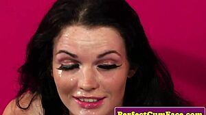 POV British Babe Sucks Dick for Massive Facial Cumshot