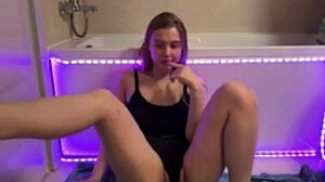 hey stepbro's gaming while i finger my wet bbw pussy to orgasm next to him 😏