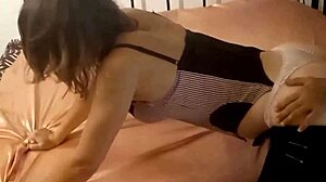 WHITE AMATEUR SLUT THONG CORSET SPANDEX HEELS POV BLOWJOB DOGGYSTYLE RIMJOB