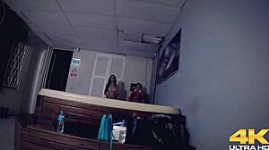 BIG TITS TEEN SUCKS MONSTER COCK IN STEAMY SAUNA ROLÉ