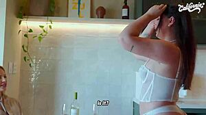 Lesbian babes lick juicy pussies masturbate in lingerie