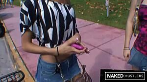 Petite Latina Veronica with Small Tits Choked Deepthroated and Fucked Rough on Miami Rooftop