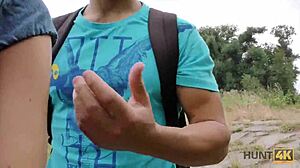 Cuck sees Liliane fuck for cash in park! 💸🔥