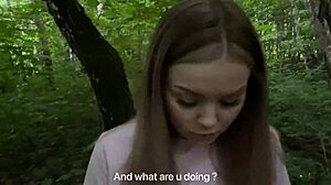 Wanna see this naughty blonde bent over getting fucked doggystyle in the forest meadow publicly?