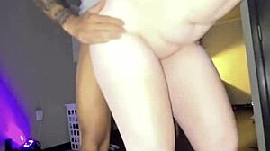 submissive big booty blonde begs for rough bbc quickie in socks