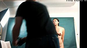 exotic skinny slut spreads shaved pussy wide for nasty photographer