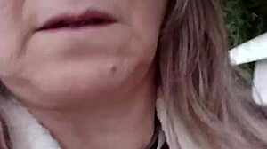 french milf slave maid bound and humiliated outdoors with dildo