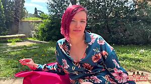 fiery redhead margot takes two massive cocks pounding her tight milf holes relentlessly