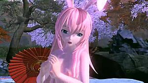 Megurine Luka Flaunts Full Nude Big Tits Ass