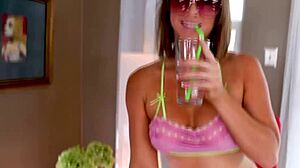 Sierra Sanders gags on big huge cock in pov blowjob before swallowing massive facial cumshot!