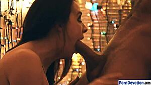 Busty Chanel Preston Deepthroats Big Cock in Bath, Gets Pussy Hammered Hard