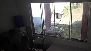 Deaf Cuckold Washes Dishes While Wife Barebacks Big Black Cock