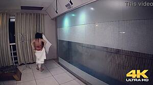 BIG TITS TEEN SUCKS MONSTER COCK IN STEAMY SAUNA ROLÉ