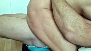 stepdaughter bends over in garage for muscular daddy's huge cock punishment creampie