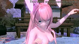Megurine Luka Flaunts Full Nude Big Tits Ass