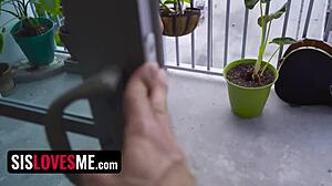 Dylann Vox whips out giant tits rides stepbro dick cheating boyfriend revenge takes face full cum!