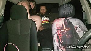 Fat BBW rides monster BBC cowgirl style in outdoor car sex!